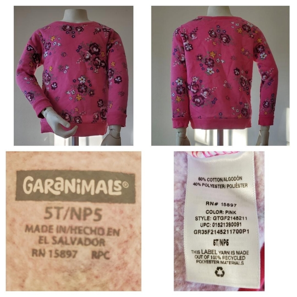 9 Shirts Tops Sweatshirt Girls Size 5 T Toddler - Picture 2 of 11